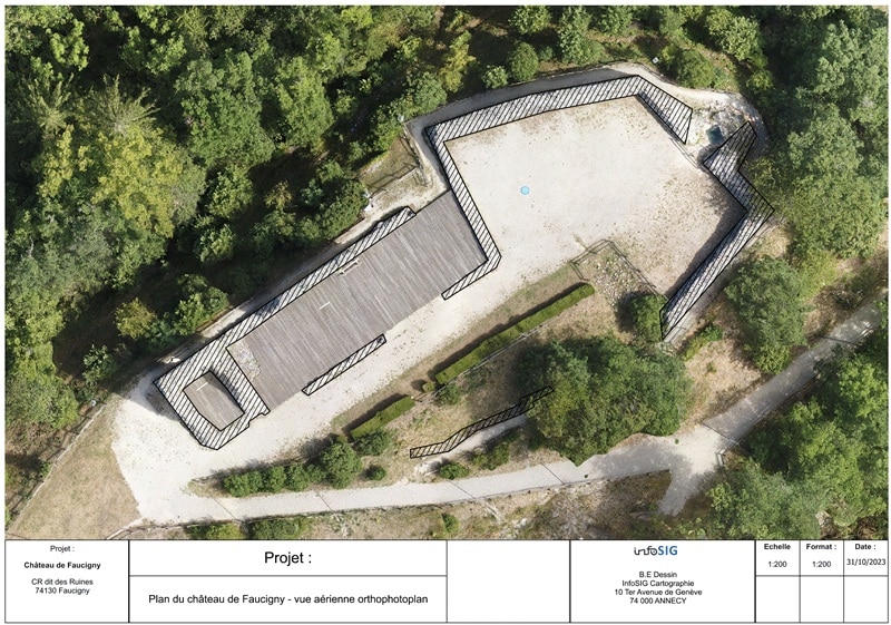 Relevé photogrammétrique par drone des ruines du Château de Faucigny (Haute-Savoie – 74)