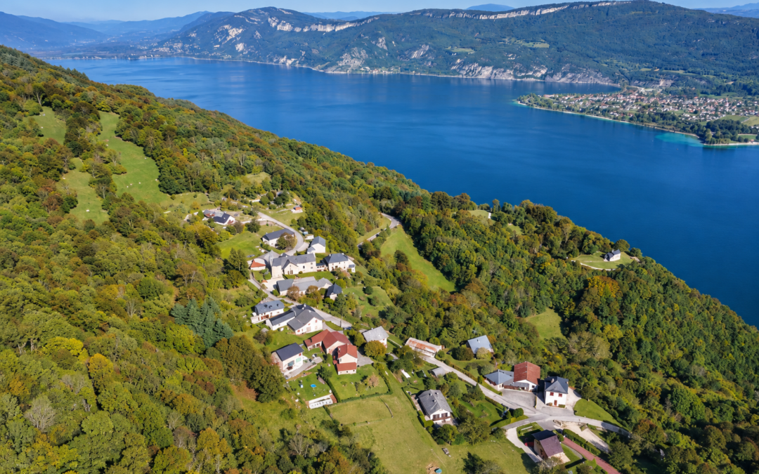 photographie aerienne savoie lac du bourget